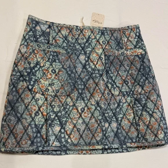 NWT Free People Quilted Floral Mini Skirt NWT | Boho Size Small - Picture 10 of 11